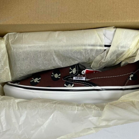 Vans Vault Og Classic Slip-O Wacko Maria, Brown/Records-VN0A45JK595 Men’s US 6.5 - Picture 7 of 10